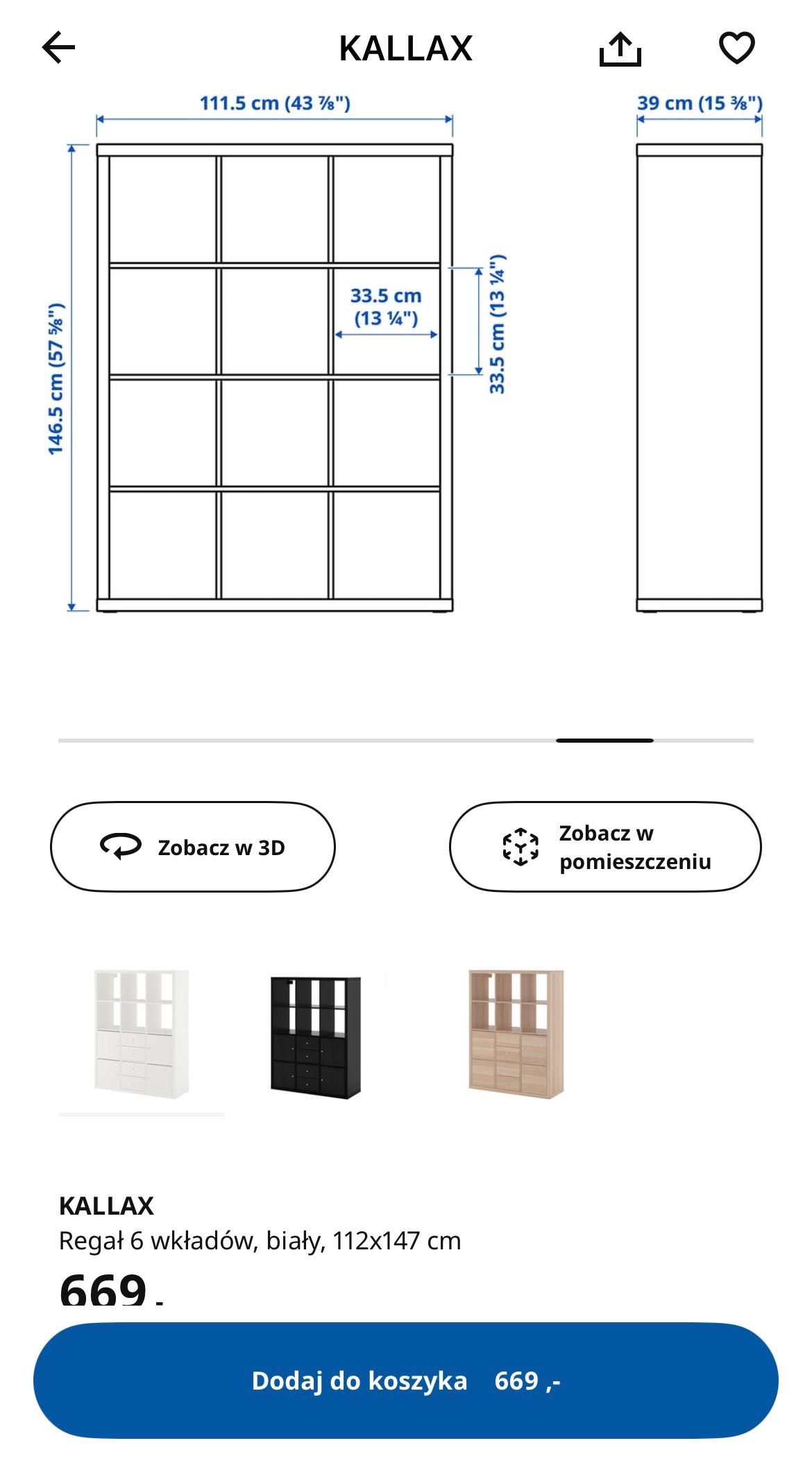 Zestaw Ikea KALLAX