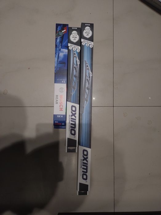 Wycieraczki OXIMO (przód) + BOSCH REAR (tył) – nowe, nieużywane