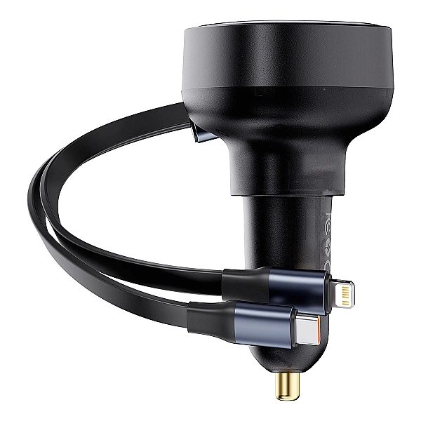 Ładowarka samochodowa Baseus Enjoyment USB-A z kablem USB-C / Lightnin