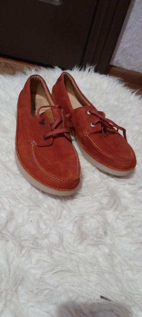 Топсайдеры мужские Clarks Oakland Sun оранжевые