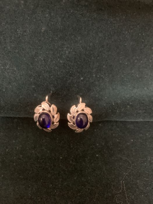 Серебряные серьги, «зимняя красавица».