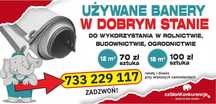 Używane banery w dobrym stanie (12 m2 i 18 m2)