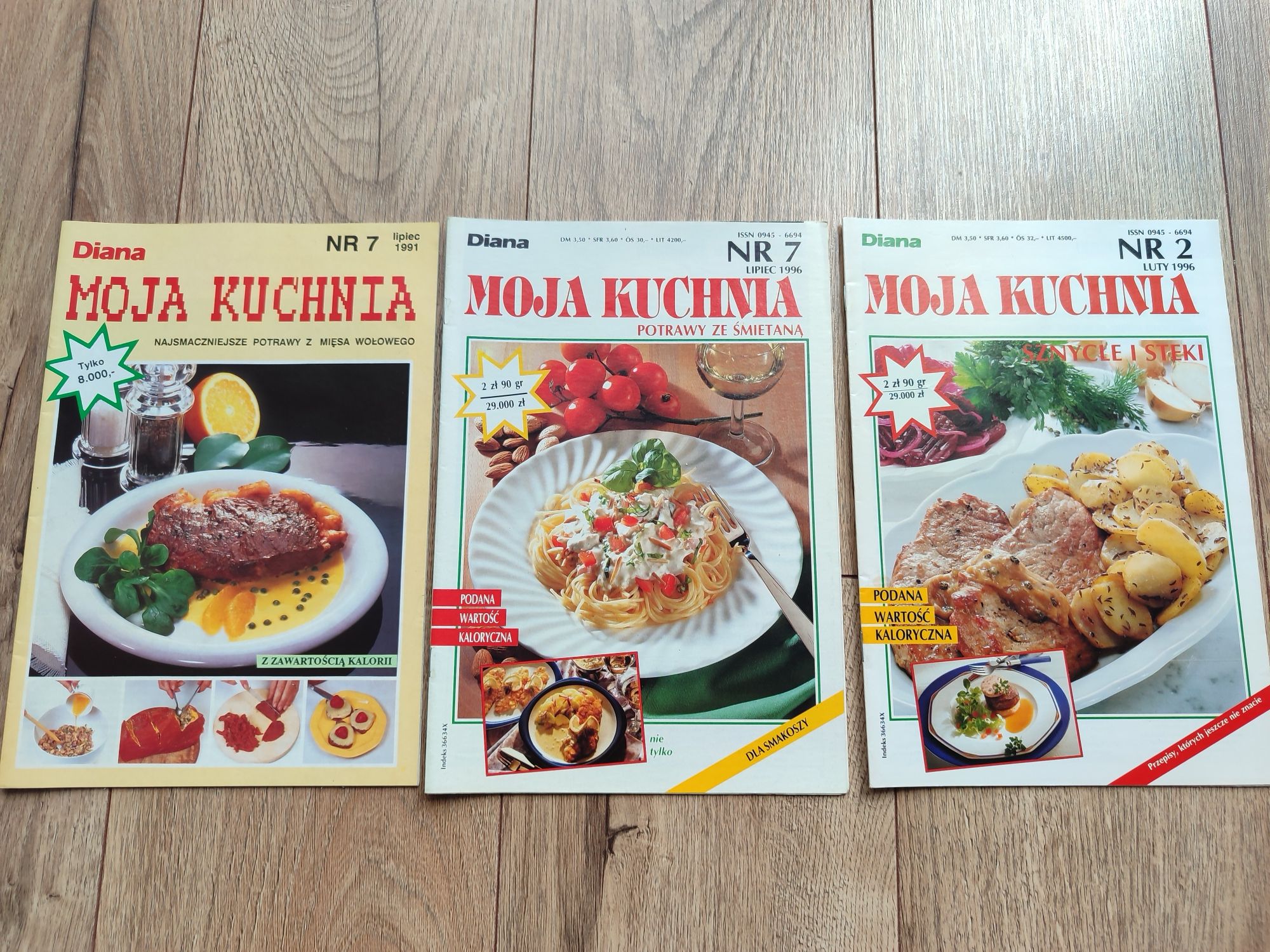 Moja Kuchnia Diana nr 7/1991, nr 2/1996, nr 7/1996