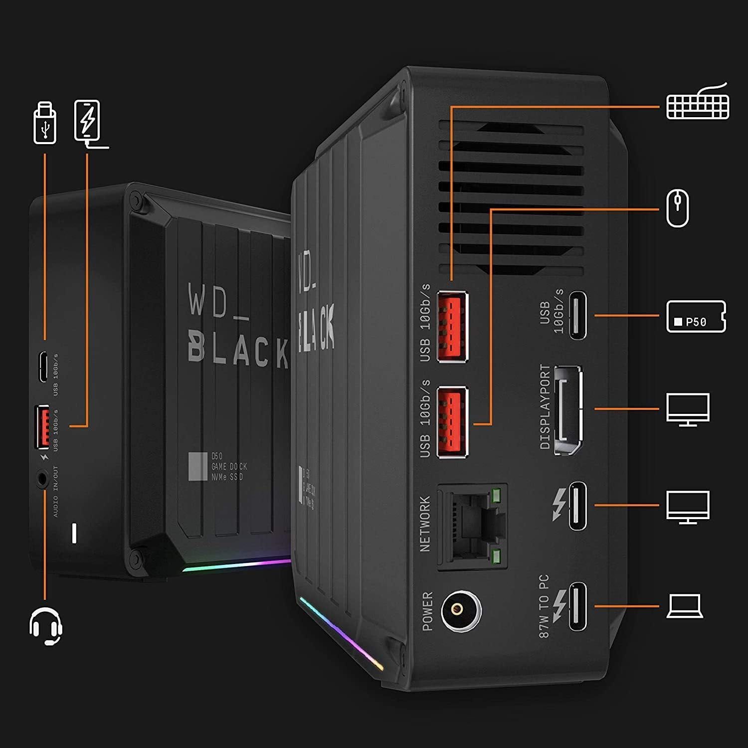 WD D50 Gaming Dock Thunderbolt 3 (nova na caixa)