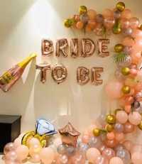Фольгированная надпись шарики на девичник bride to be