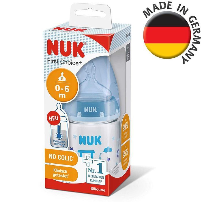 NUK First Choice Butelka antykolkowa z mierzeniem temperatury