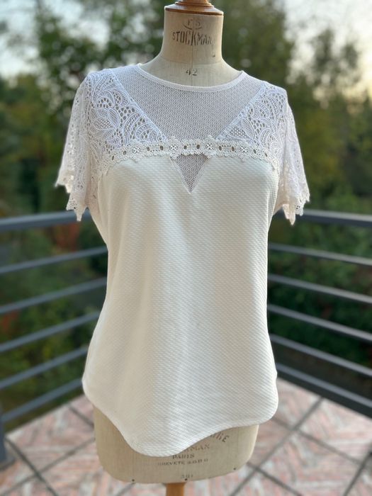 H&M piękna bluzka z koronką sexy R.L