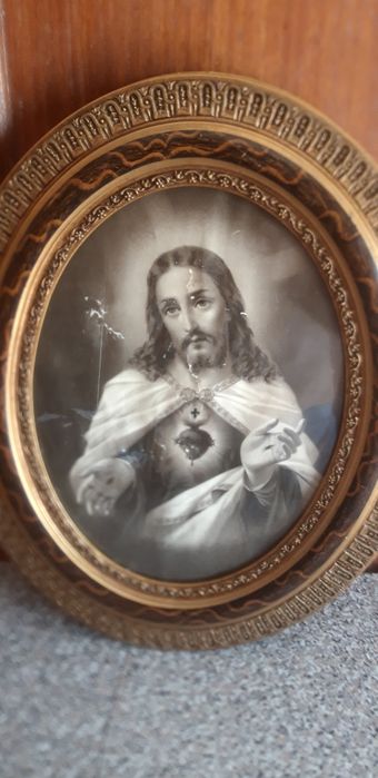 Conjunto de 2 Quadros Sagrado Coração