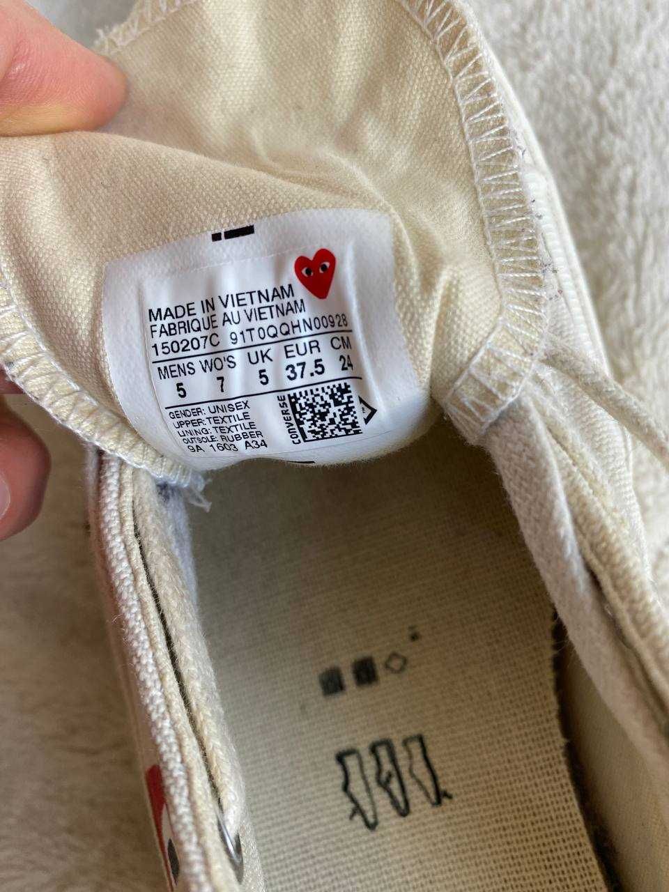 Кеди Converse Comme des Garcons PLAY оригінал, унісекс, розм 37