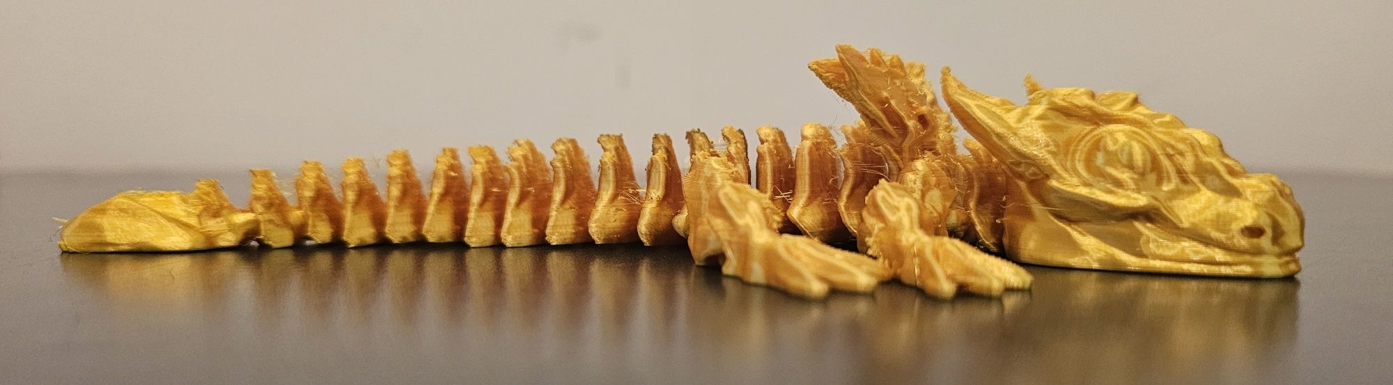 Golden Gecko złota jaszczurka mini dragon 17cm