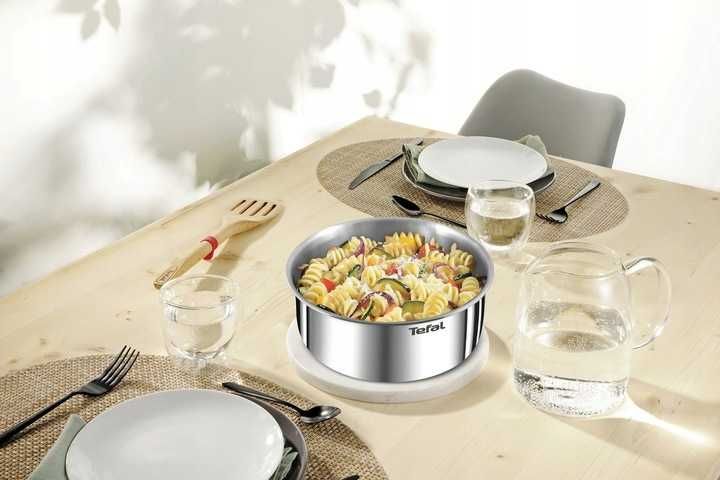 Zestaw patelni  garnków TEFAL Emotion Stal do wszystkich kuchenek 8 el