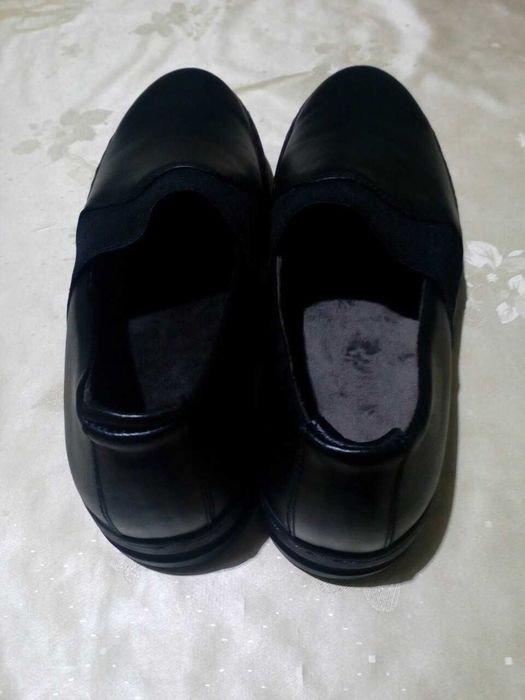 Ботинки Слипоны на высокой подошве из натуральной кожы (Осень-Зима)