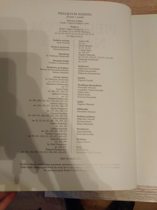 Pielgrzym nadziei jestem z wami Jan Paweł II książka reader's digest