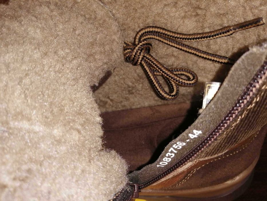 LONGO Nowe Buty Męskie Ciepłe Trapery Ocieplane Skóra 44 Oryginalne