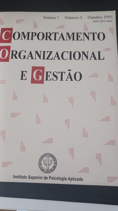Livro "Comportamento Organizacional e Gestão" Volume 1, Número 2
