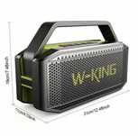 Głośny Przenośny Głośnik W-King 100W gra 40h super jakość jbl