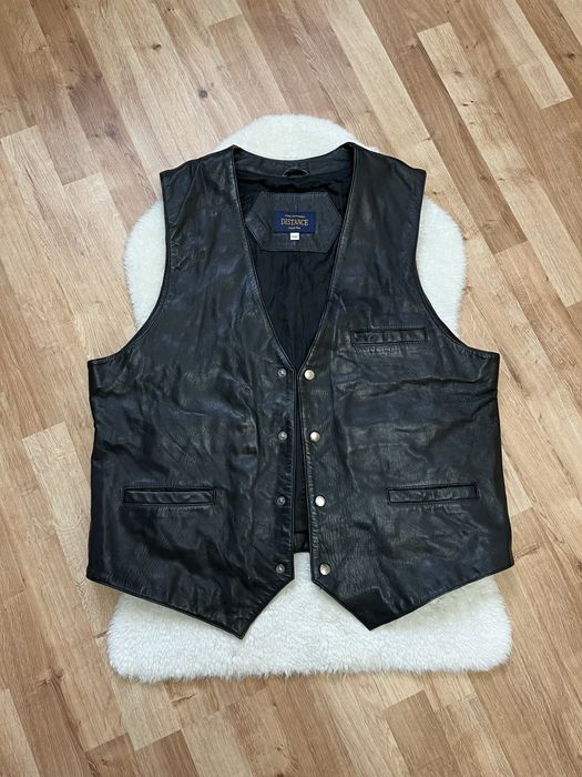 Skórzana kamizelka męska XXL