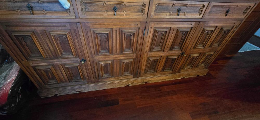 Aparador de buffet Vintage em madeira maciça - em bom estado