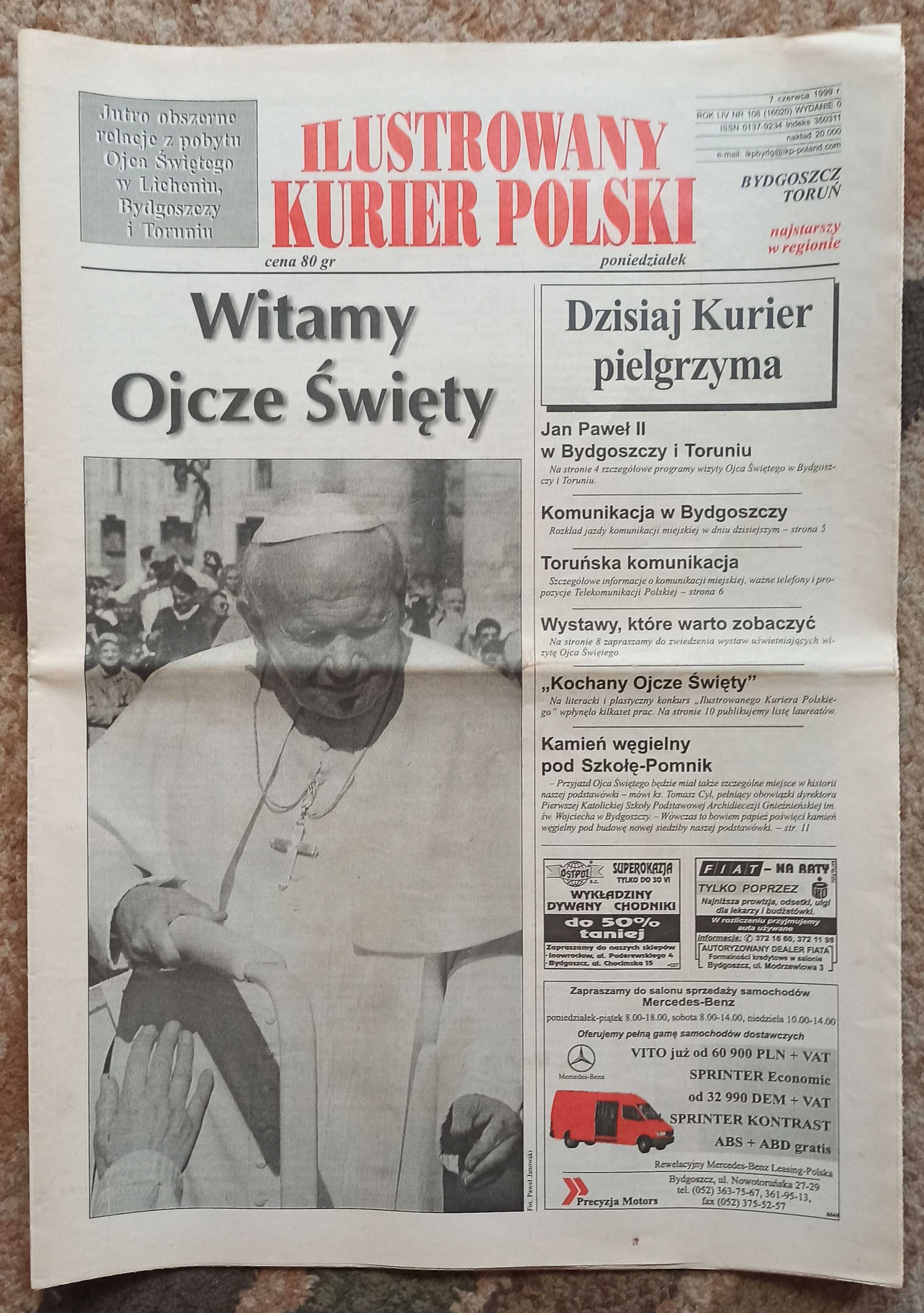 Ilustrowany Kurier Polski z 7 czerwca 1999r. Jan Paweł II