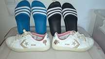 Pack Chinelos piscina adidas e sapatilha converse all star