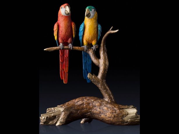 Papagaios em ramo Bronze