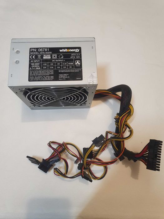Zasilacz Whitenergy ATX-400W, zregenerowany wentylator, odkurzony