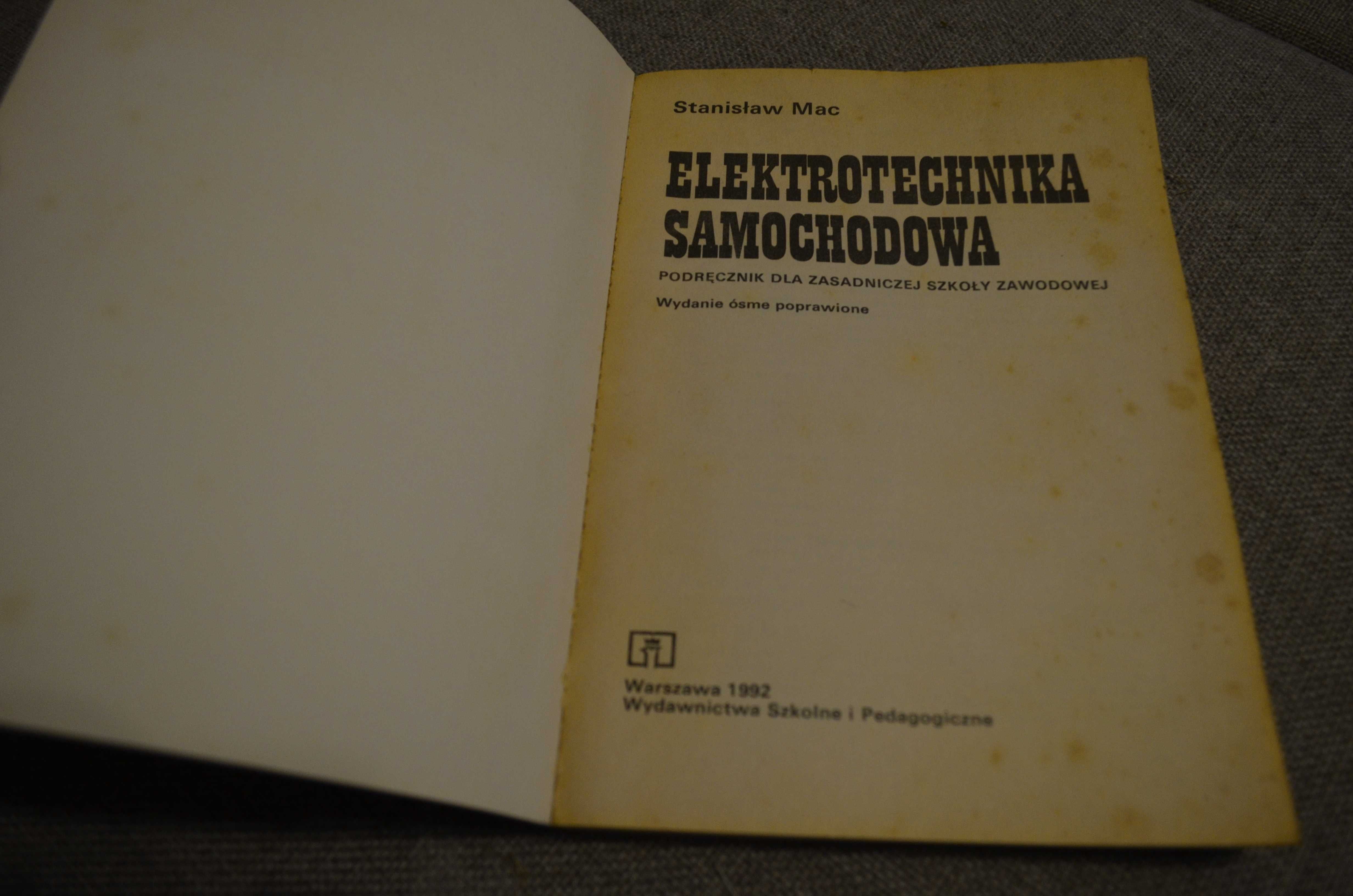 Elektrotechnika samochodowa Stanisław Mac