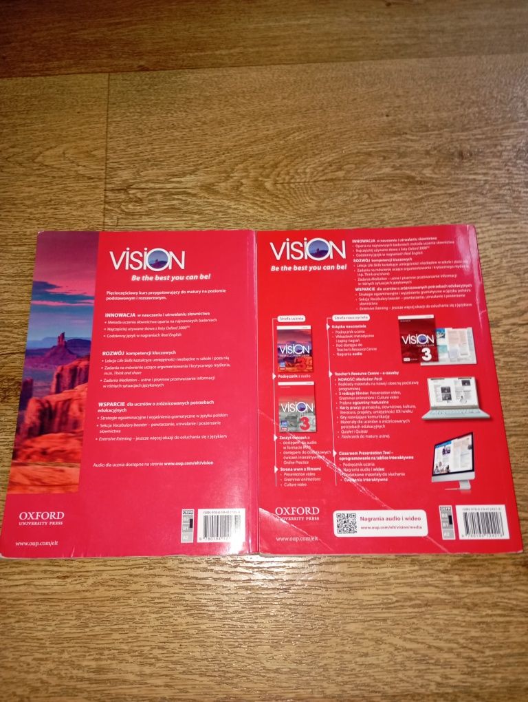 ZESTAW Podręcznik i ćwiczenia do angielskiego Vision 3