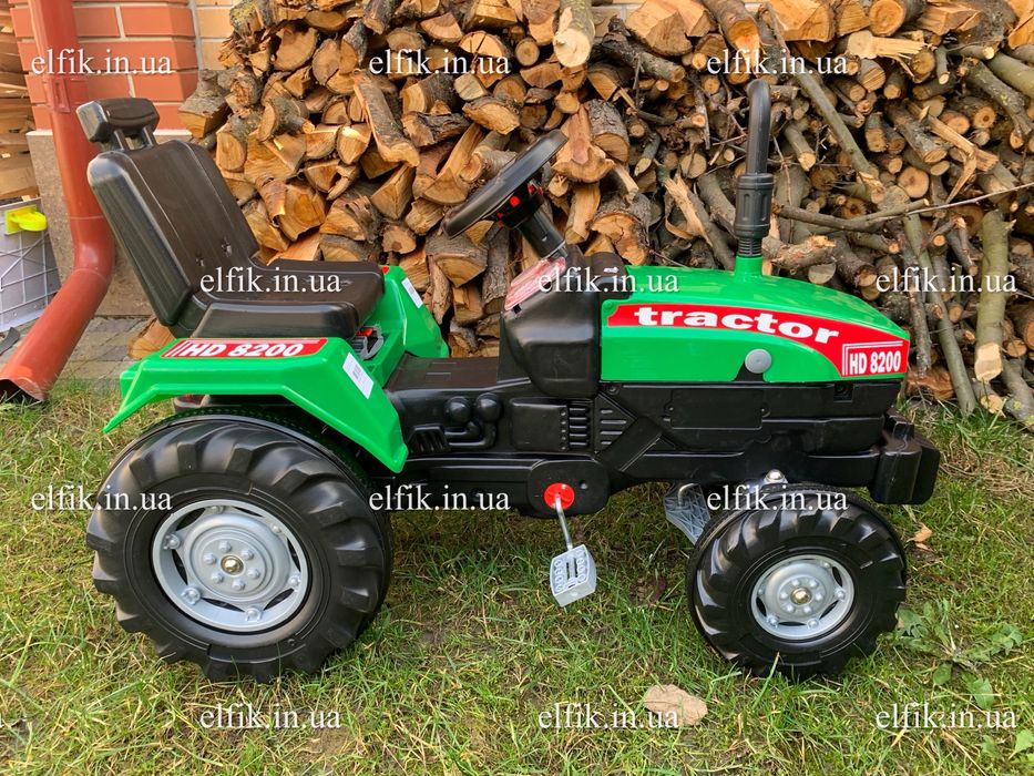 ВЕЛИКИЙ Дитячий педальний Трактор Pilsan із причепом