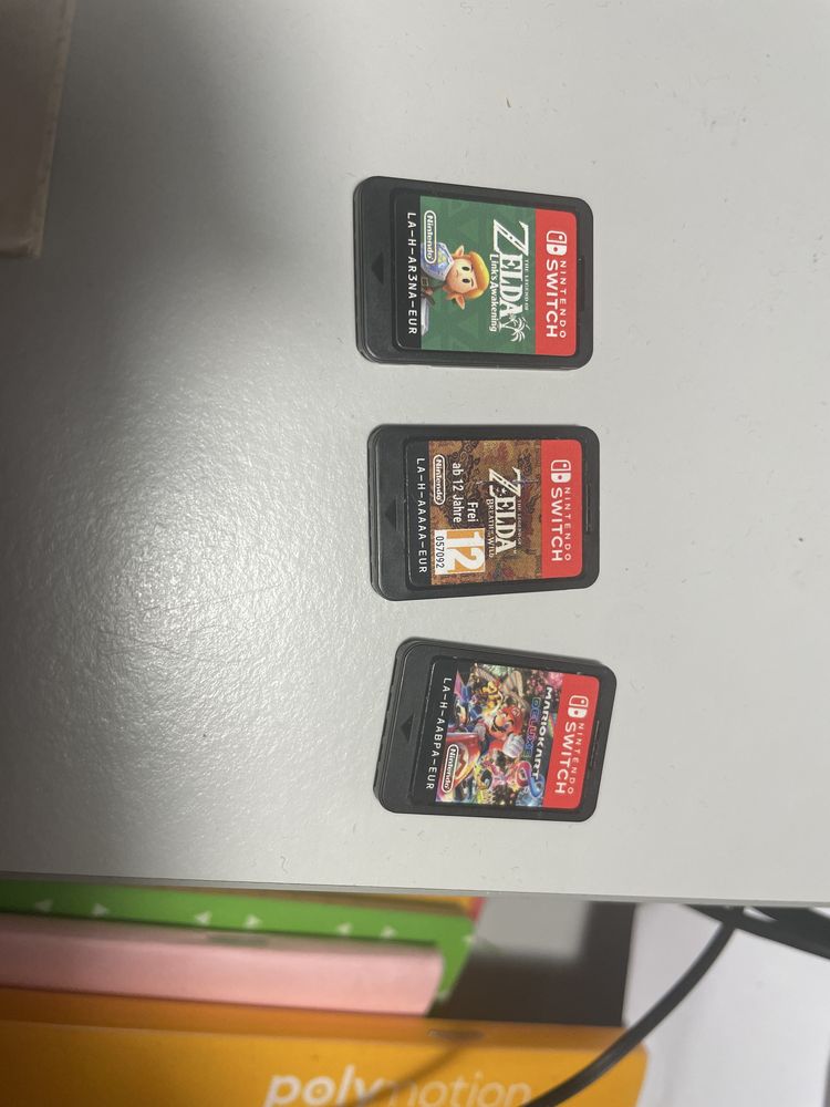 Nintendo switch + 3 jogos + cabo + assesorios