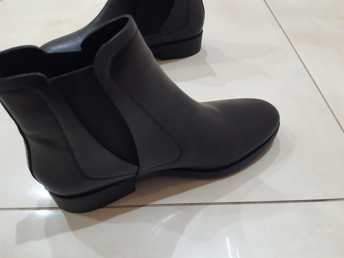 Skórzane buty wiosenne roz 39