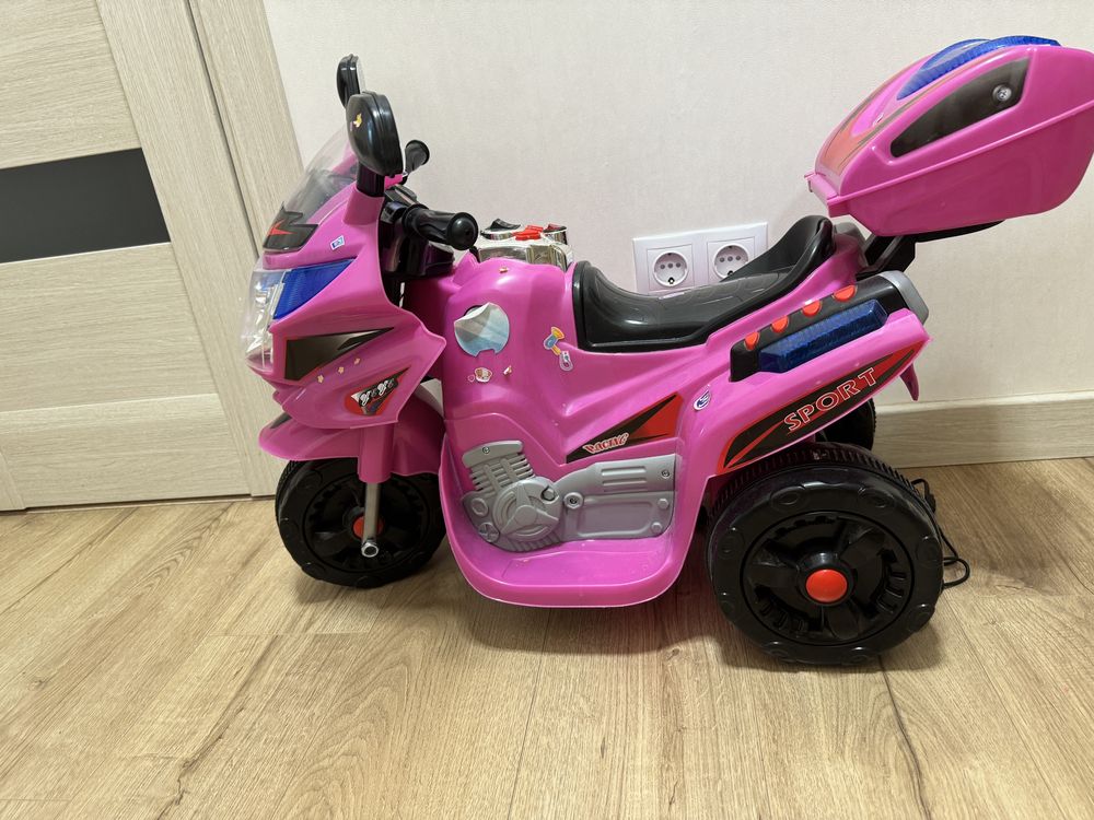 Дитячий електро мотоцикл для дівчики