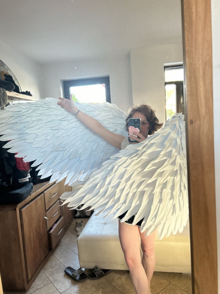Duże skrzydła anioła komunia ślub ozdoba