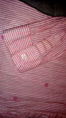 Quiosque l 40 koszula w paski różowa elegancka swieta do pracy