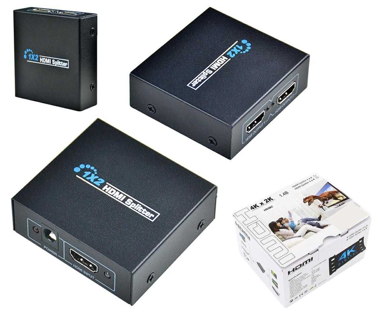 Splitter HDMI! Rozdzielacz HDMI z 1 na 2 porty FULL HD 1080p oraz 4K.