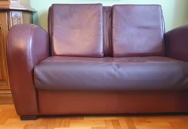 Kanapa skórzana rozkładana sofa