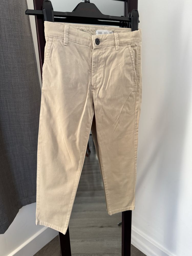 Як нові!Штани Чіноси Zara беж на 6-7років 122см прямі базові вільного