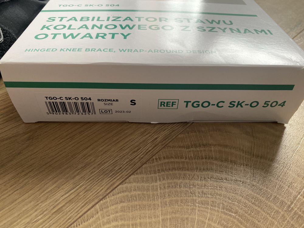 Stabilizator stawu kolanowego z szynami otwarty TGO-C SK-O 504 TIMAGO