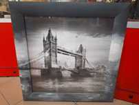 Jak NOWY Obraz most Tower Bridge 63x63cm nowoczesny szary