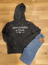 Zestaw Bluza Abercrombie i dzinsy Levis r. 146 cm