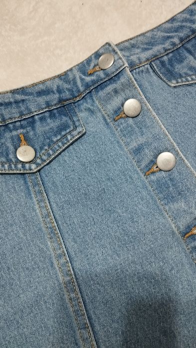 Джинсова спідниця. Джинсовая юбка. Джинсовое платье рубашка.