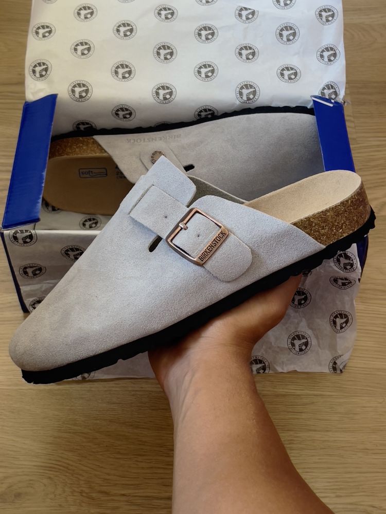 Birkenstock Boston Light Grey