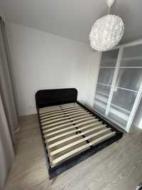 Łóżko welurowe 160x200 cm, bardzo dobry stan