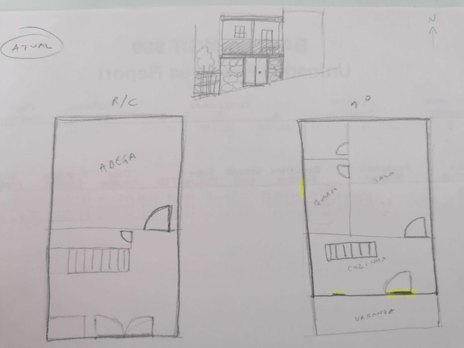 Casa rústica para reabilitar em centro de aldeia perto de Chaves