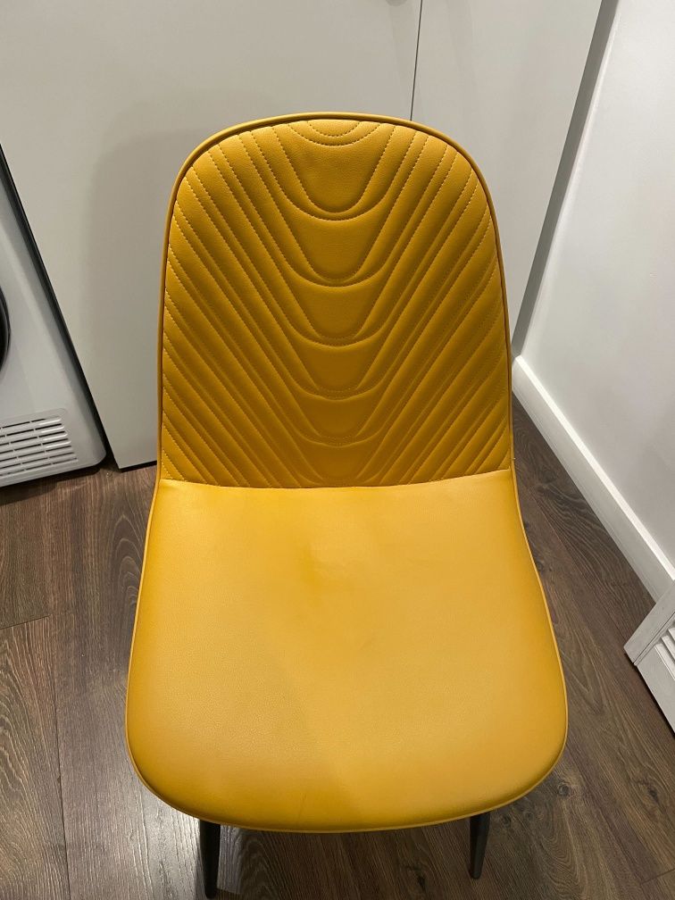 Selsey Krzesło Tapicerowane Ribeira Żółte/Musztardowe