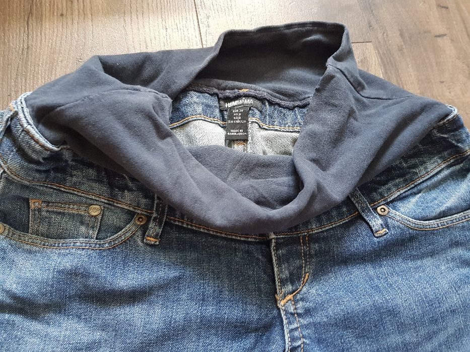 Długie spodnie ciążowe jeansy dżinsy H&M MAMA