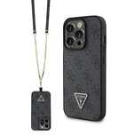 Etui Guess Crossbody 4g Metal Logo do iPhone 15 Pro - czarne