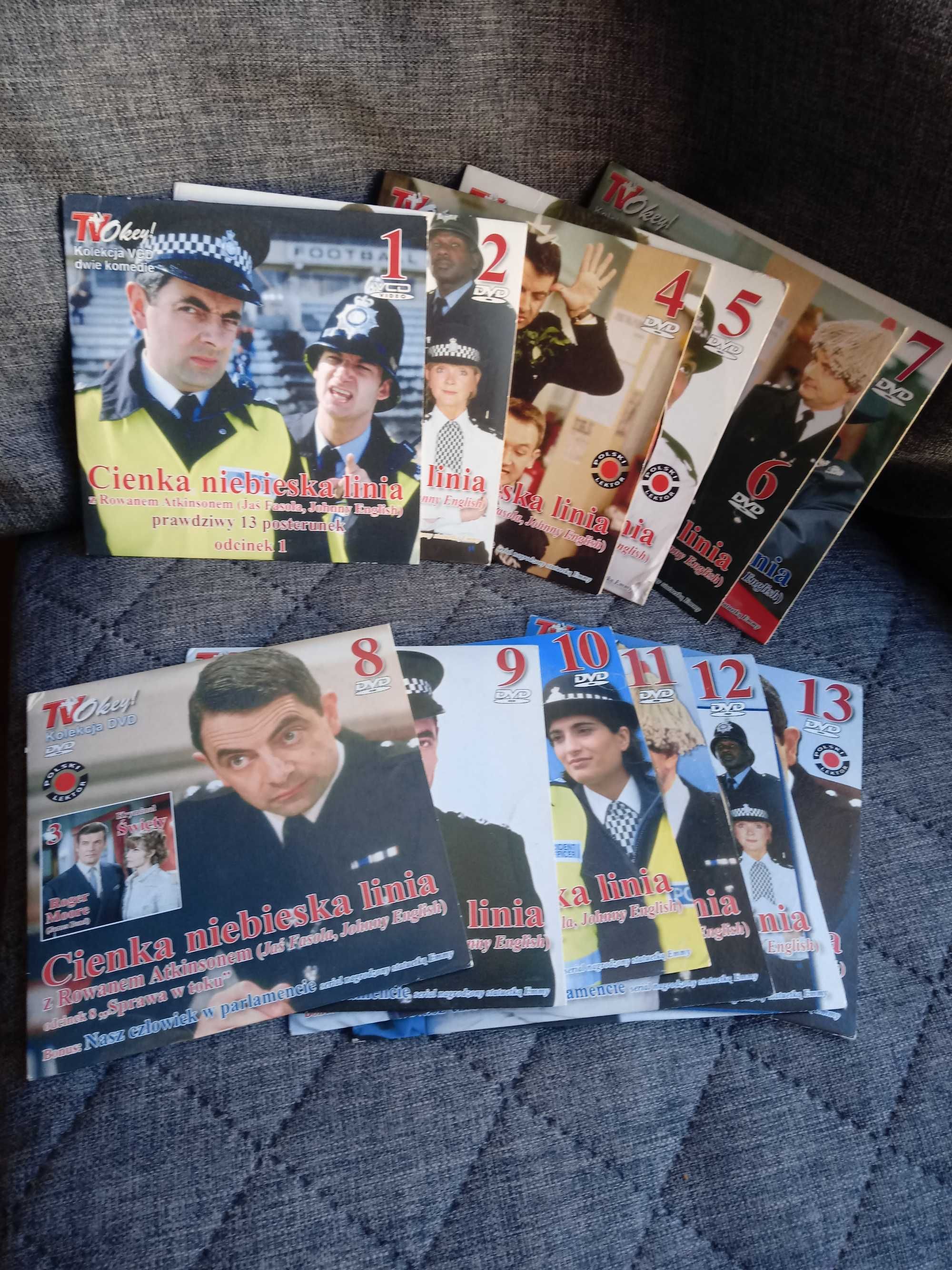 Serial komedia angielski Cienka niebieska linia Rowan Atkinson DVD