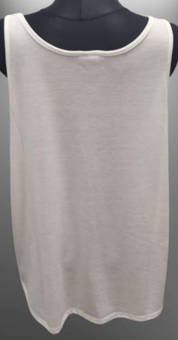 bluzka top tank gładka kremowa infinity woman basics r 46 ( 3xl )