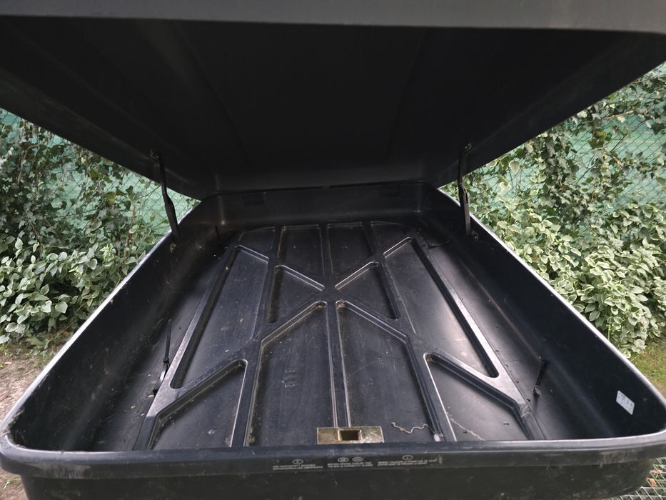 Bagażnik box boks kufer trumna na dach na poprzeczki belki firmowy